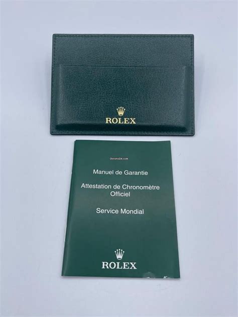 Rolex genuine porta garanzia 14.05.05 anni '80 con fogli con logo 